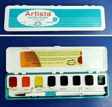 Vintage Artista Water Colors No 8 Half Pans Non Toxic Binney Smith USA a picture