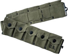 U.S.WWII Springfield M1923 Garand Canvas 10 Pocket Belt-OD GREEN picture