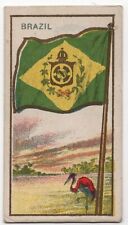 1920s Brazil Flag Card American Caramel E15 Flags Series Like ATC T59 Cards picture