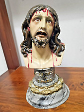 Vintage Realistic Jesus Statue Made in Spain Ecce Homo Religious Bust RARE  picture