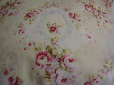 Yuwa Antique French Roses Repro 19th Century  Blue Ribbons Dobby Lawn Fabric  picture