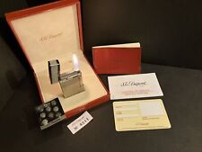 St Dupont Ligne 2 Silver Tone Gatsby Lighter Works W/ Box ,Paperwork Extra Flint picture
