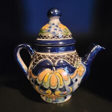 Vintage Small Handpainted Glazed Teapot picture