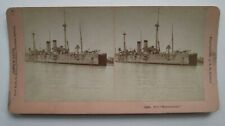 James M Davis Stereoview Card by B W Kilburn #12646 The Marblehead 1898 US Ship picture