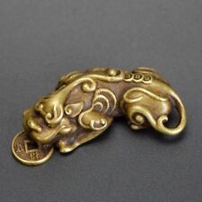  Chinese Old Collectibles Pure brass God beast pixiu small pendant NO 19 picture