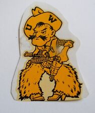 OLD VINTAGE U W UNIVERSITY OF WYOMING COLLEGE DECAL picture