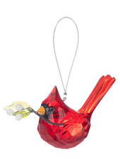 Ganz Crystal Expression Acrylic Elegant Holly Berry Cardinal Suncatcher Ornament picture