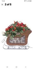 Holiday Living 30in Pre-lit Sleigh Centerpiece w/ White LED Lights-VGUC-in Box🎄 picture