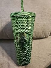 Starbucks Holiday 2023 Green Studded Tumbler 24 oz Coffee Winter Bling NEW picture