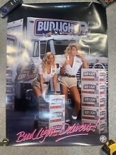⭐️ Vintage 1991 BUDWEISER Light POSTER Beer Sexy GIRLS Bud Ad⭐️ picture