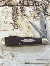 The Robeson Cutlery Co 1896-1922 Ebony Wood Long Pull Teardrop Jack Knife picture
