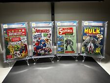 Avengers 1, Avengers 4, Incredible Hulk 1, Tales Of Suspense 39-CGC 10.0 FR Set picture