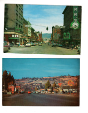 Postcards (Lot of 2): Butte, MT (Montana) - business street scenes, trafficlight picture