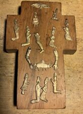 Vintage Mexican Folk Art Milagros Cross 7” by 4.75” picture