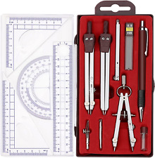 Compass Geometry Tool, 13PCS Compass and Protractors Set Math Geometry Drawing T picture