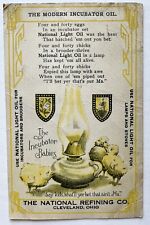 ANTIQUE ADVERTISING Postcard National Light Oil, Incubators Chicks, Lamp & Stove picture