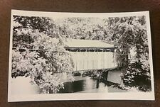 Vintage Ada Michigan Covered Bridge RPPC Postcard picture