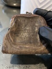 c1890-1900 Antique First National Bank Of Rotan Texas TX Leather Coin Purse picture