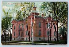 1909 Court House Building Tower Dirt Road Portage Wisconsin WI Antique Postcard picture