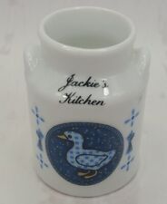 Vintage Blue Geese Ceramic Toothpick Holder Jackie's Kitchen picture