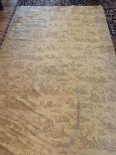 Vintage french country silk bronzed brown golden tapestry upholstery fabric picture