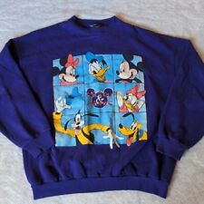 Mickey Unlimited Vintage 80s Mickey & Friends Purple Crewneck Sweatshirt Size XL picture