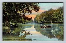 Poughkeepsie NY-New York, Vassar College, Vassar Lake, Antique Vintage Postcard picture