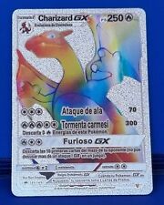Spanish Pokemon Card Card Charizard GX 150/147 Silver Plated picture