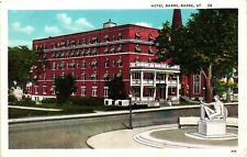 Vintage Postcard - Street View Hotel Barre And Statue Barre Vermont Un-Posted WB picture