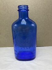 1906 cornflower cobalt blue Phillips milk of magnesia vintage antique bottle picture