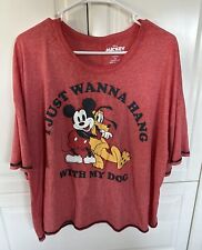 Disney Mickey Mouse I Just Wanna Hang With My Dog Size 3X (22W-24W) picture
