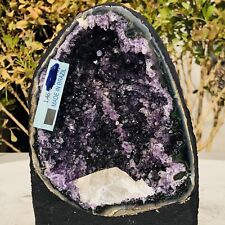 3.18lb Natural Amethyst Geode Quartz Crystal Cluster Cathedral Energy healing picture