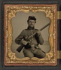 Unidentified Soldier,Union Uniform,Musket,Bayonet,American Civil War,c1865 picture