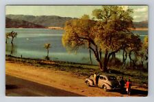 Santa Ysabel CA-California, Henshaw Lake, Antique Vintage Souvenir Postcard picture