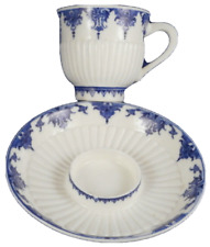 Antique 18thC St. Cloud Soft Paste Porcelain Cup & Saucer Porcelaine Tasse Saint picture