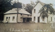 1920's Haugen Wisconsin F. Jachim's Resort X Marks The Spot RPPC Postcard  picture