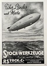 Vintage Print Ad Hindenburg Zeppelin Airship R.S. Stock Company Germany 1936 picture