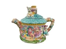 Vintage 1994 Mercuries Ceramic Bunnies Teapot picture