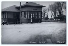 c1960's MILW Cone Iowa Railroad Vintage Train Depot Station RPPC Photo Postcard picture