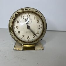 Vintage Westclox Baby Ben Alarm Clock  Rare White Metal Case. picture