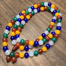 China 108 Hand carving natural agate Buddha bead Mala Pendant Multi-Color picture