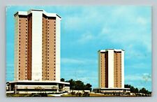 Columbus OH-Ohio, Twin Towers, Ohio State University, Chrome Postcard picture