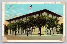 US Post Office McCook Nebraska Vintage Linen Postcard picture
