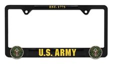 ARMY 3D EMBLEM BLACK METAL LICENSE PLATE FRAME USA MADE picture