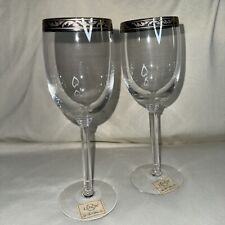 2 Lenox Landmark Platinum Wine Glasses Discontinued picture