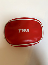 Vintage TWA Trans World Airlines Toiletry Travel Red Bag 5