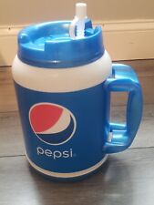 Pepsi 64oz Large Insulated Whirley Drink Works Blue Travel Mug W Lid & Straw USA picture