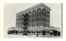 Postcard 1940s RPPC Texas Cisco Bank Building autos Castle Occupation 23-13455 picture