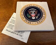 Beautiful White House Presidential Seal Marble Coaster - Made in USA picture