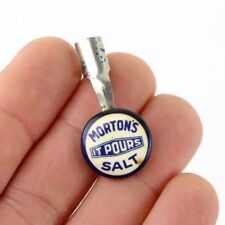 Vintage 1920s Morton Salt Advertising Pencil Clip Topper Pinback Button Badge picture